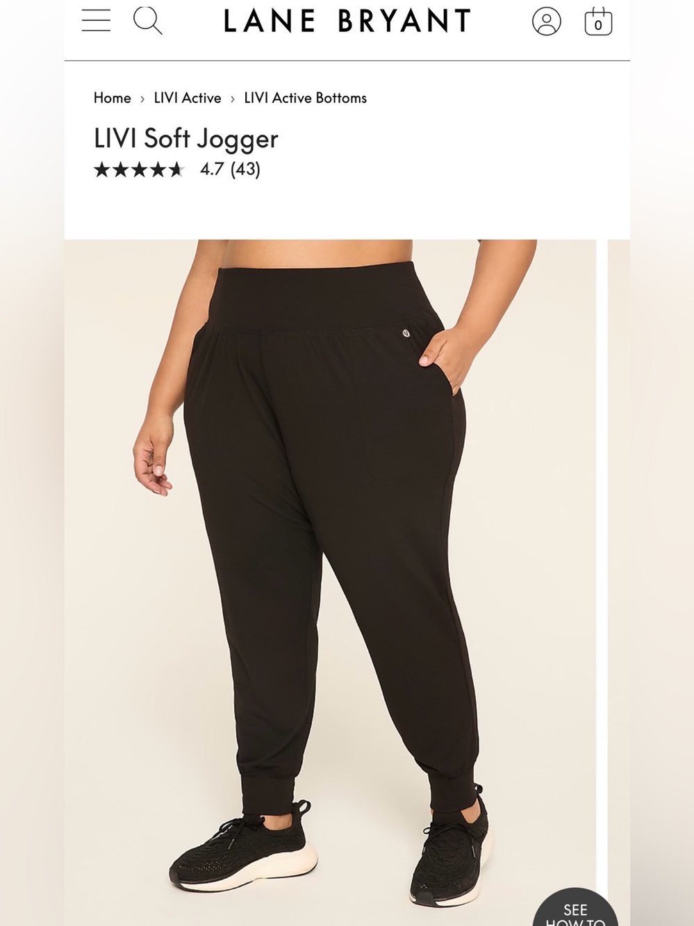 Livi Active Black Track Joggers